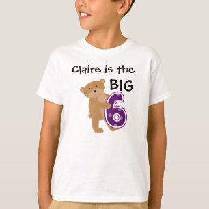 Bear Big Six Customisable Birthday T-shirt