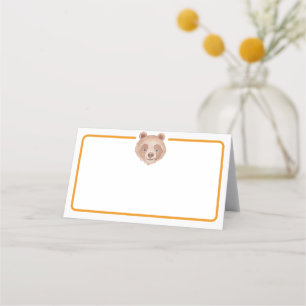 Bear Birthday Party Place Card – Teddy Bear Table 