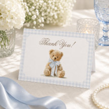 Bear Blue Boy Baby Shower 