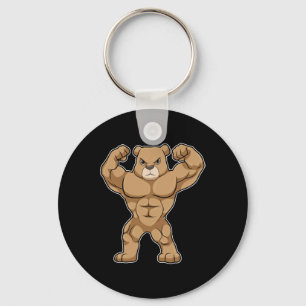 Bear Bodybuilder Bodybuilding Sports Key Ring