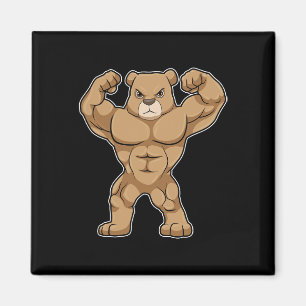 Bear Bodybuilder Bodybuilding Sports  Magnet