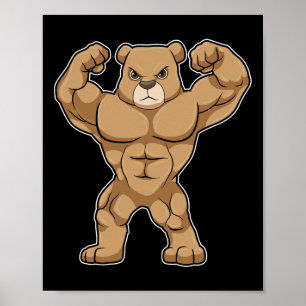 Bear Bodybuilder Bodybuilding Sports  Poster