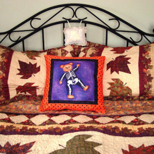 Bear Bones Halloween Pillow