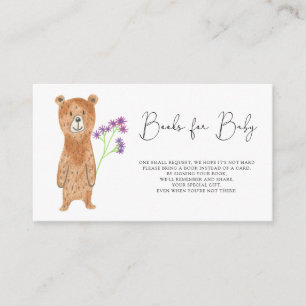 Bear books for baby ticket enclosure card