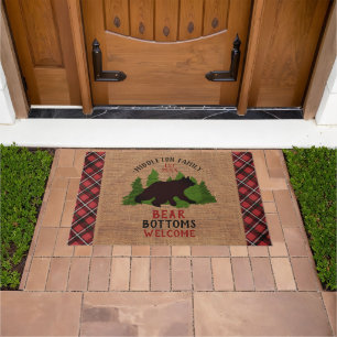 Bear Bottoms Welcome Doormat