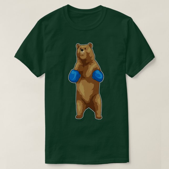 Bear Boxer Boxing gloves T-Shirt (Design Front)
