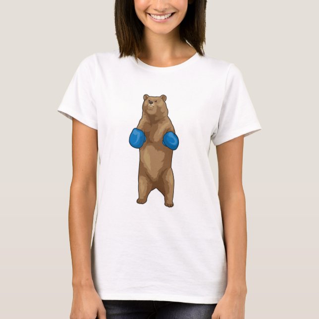 Bear Boxer Boxing gloves T-Shirt (Front)