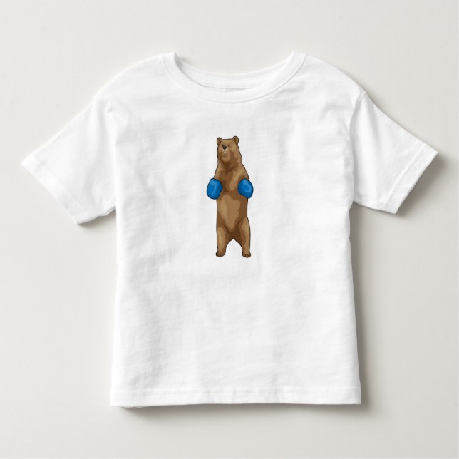 Bear Boxer Boxing gloves Toddler T-Shirt (Front)