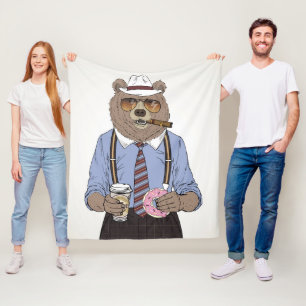 Bear Breakfast Fleece Blanket