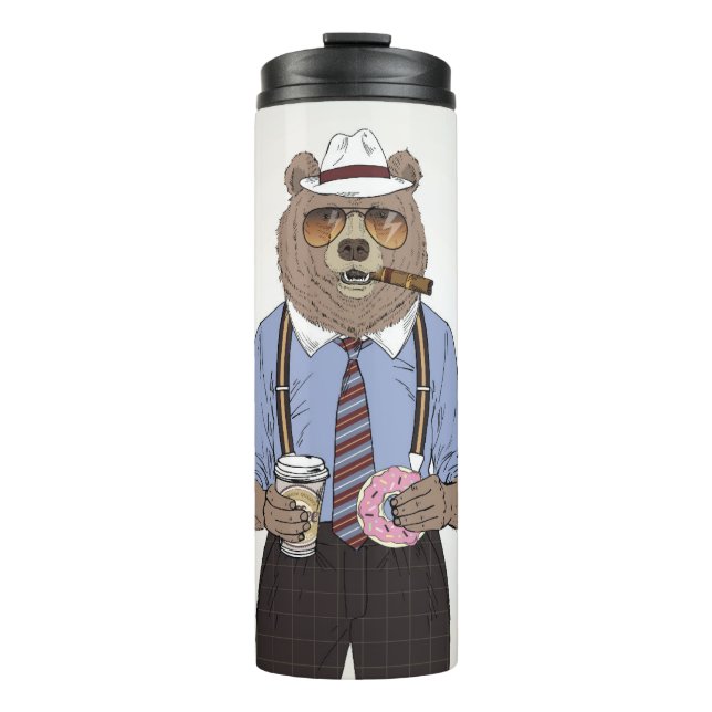 Bear Breakfast Thermal Tumbler (Front)