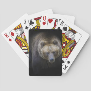 Bear Brown Grizzly Animal Life Wild Jungle Forest Playing Cards