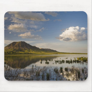 Bear Butte reflects into Bear Butte Lake near Mouse Pad
