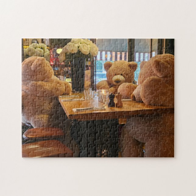 Bear Cafe Puzzle, 11" x 14", 252 pieces Jigsaw Puzzle (Horizontal)