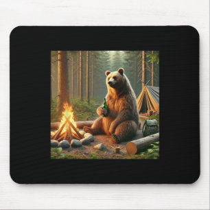 Bear Camping Mouse Pad