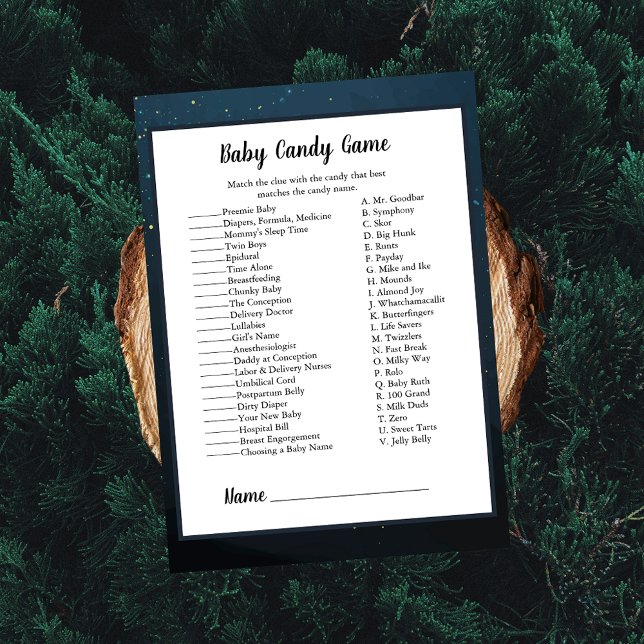 Bear Candy Match Baby Shower Game Invitation (Creator Uploaded)