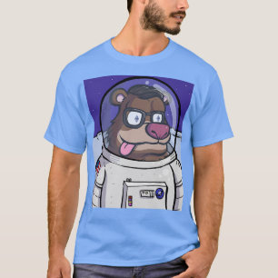 Bear Cartoon Astronaut Ethereum Moon Coins Crypto T-Shirt