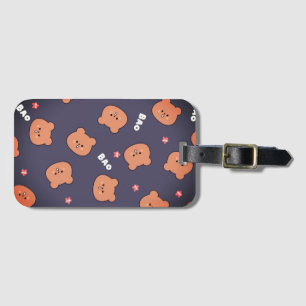 Bear, Cartoon, Background Luggage Tag