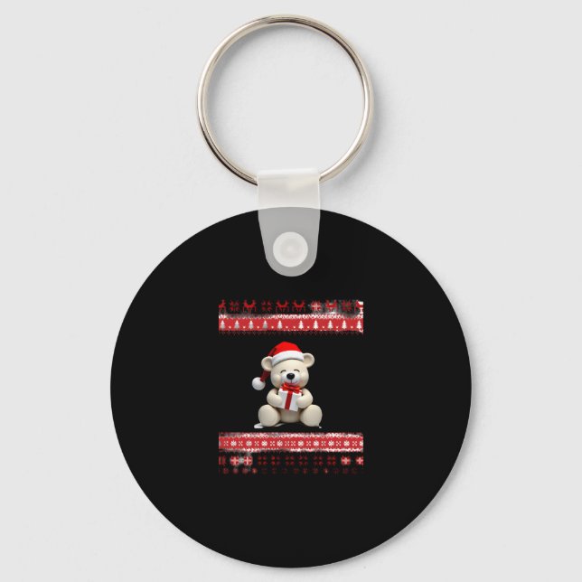 Bear Christmas Christmas (1) Key Ring (Front)