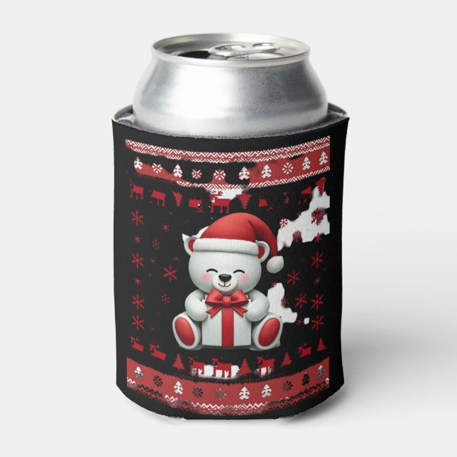 Bear Christmas Christmas (5) Can Cooler (Can Front)