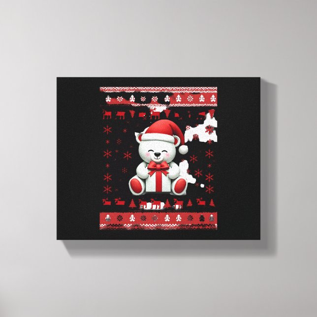 Bear Christmas Christmas (5) Canvas Print (Front)