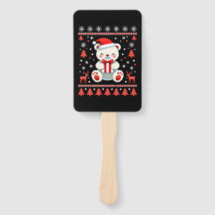 Bear Christmas Christmas (6) Hand Fan