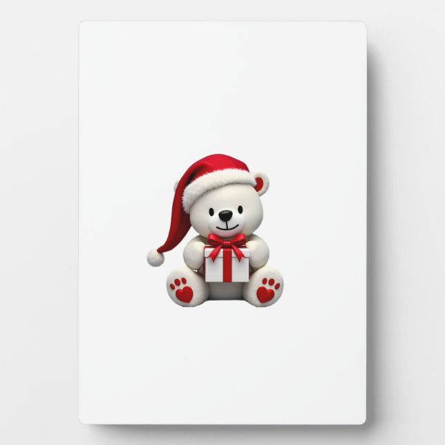 Bear Christmas Christmas Plaque (Front)