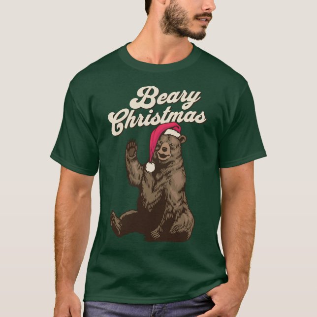Bear Christmas, Grizzly Bear T-Shirt (Front)