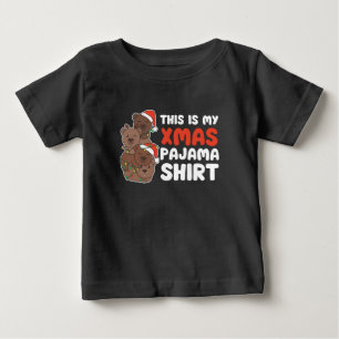 Bear Christmas Tree Christmas Pyjamas Baby T-Shirt