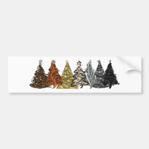 Bear Christmas Trees Bumper Sticker
