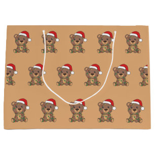 Bear Christmas Winter Animals Bears Large Gift Bag