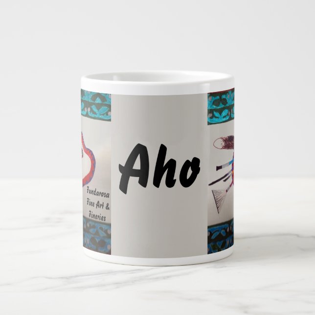 Bear Clan Palette, Aho Large Coffee Mug (Front)
