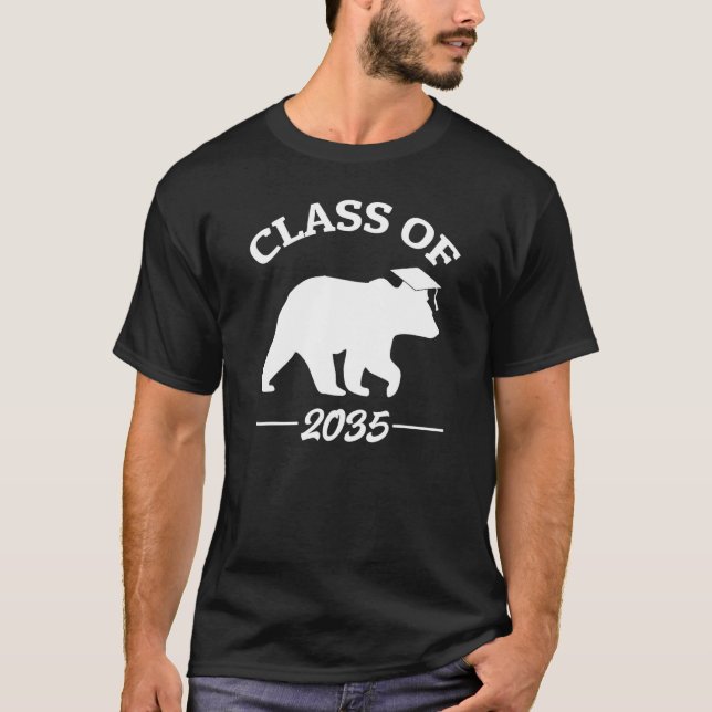 Bear Class Of 2035 Grow with Me Kindergarten To Gr T-Shirt (Front)
