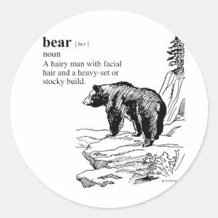 BEAR CLASSIC ROUND STICKER