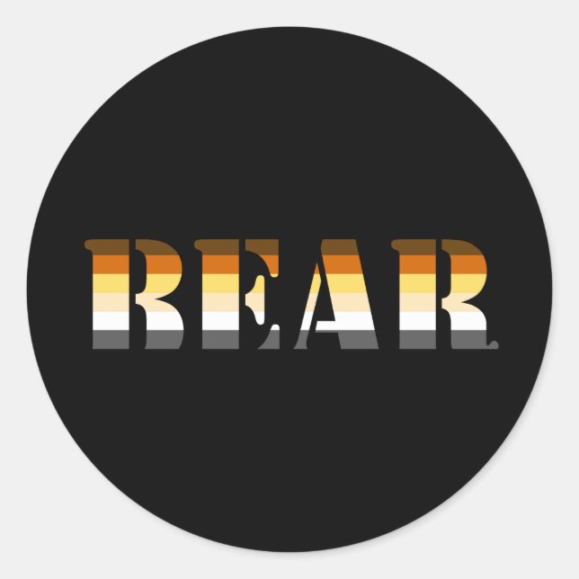 BEAR CLASSIC ROUND STICKER (Front)