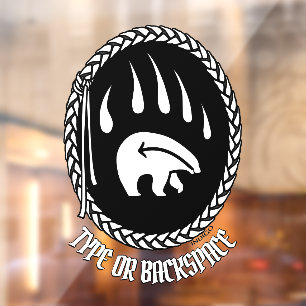 Bear Claw Decal Custom Tribal Art Window Cling