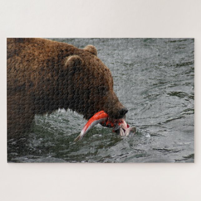 Bear closeup, Brooks Falls Alaska  Jigsaw Puzzle (Horizontal)