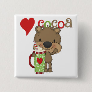 Bear Cocoa Love Holiday 15 Cm Square Badge