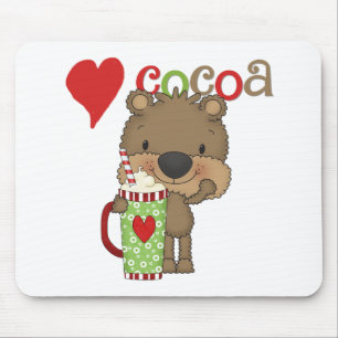Bear Cocoa Love Holiday Mouse Pad
