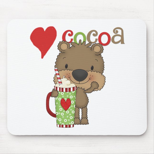 Bear Cocoa Love Holiday Mouse Pad (Front)