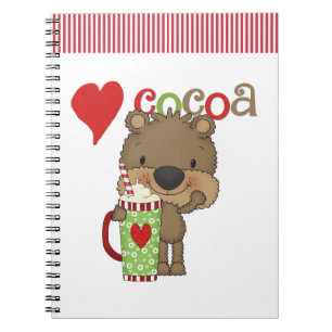 Bear Cocoa Love Holiday Spiral Notebook