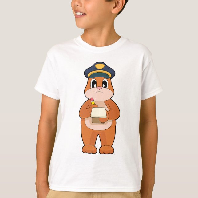 Bear Cop Ticket Police T-Shirt (Front)
