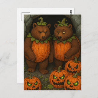 Bear Couple Costumes Postcard