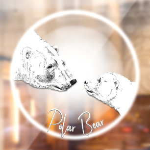 Bear Cub Decal Custom Polar Bear Art Window Cling