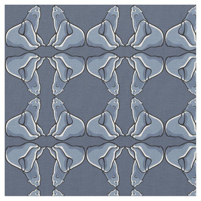 Bear Cub Fabric Polar Bear Cub Fabric Pattern (Close Up)