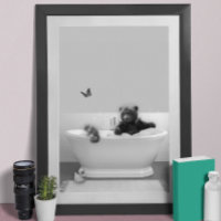 Bear Cub in Bathtub Bubble bath Nursery