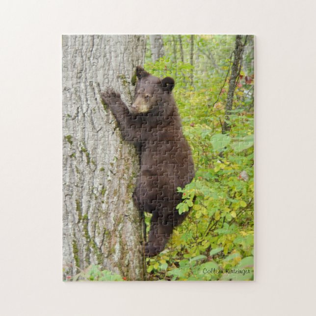 Bear Cub in Tree Jigsaw Puzzle (Vertical)