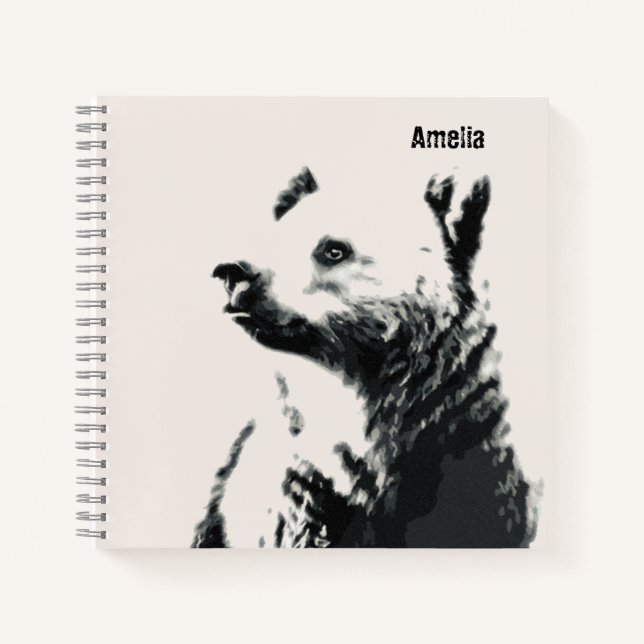 Bear Cub Personalised Notebook (Front)