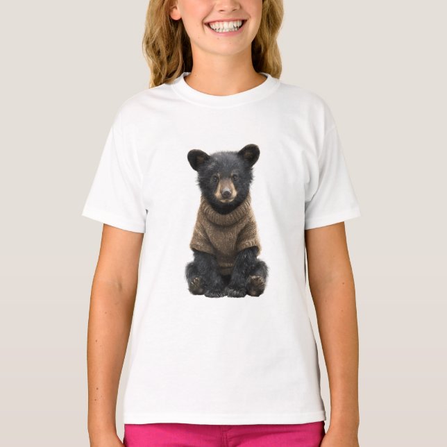 Bear Cub Sweater Sitting Kids (Front)