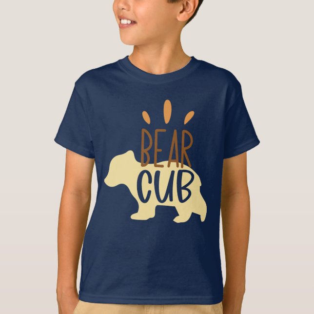 Bear Cub Typography T-Shirt (Front)