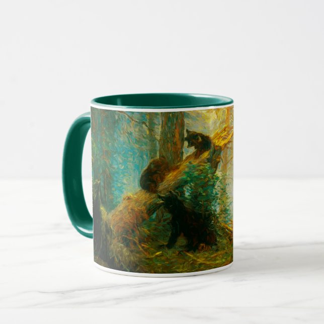 Bear Cubs Ivan Shishkin Vintage Art Mug (Front Left)